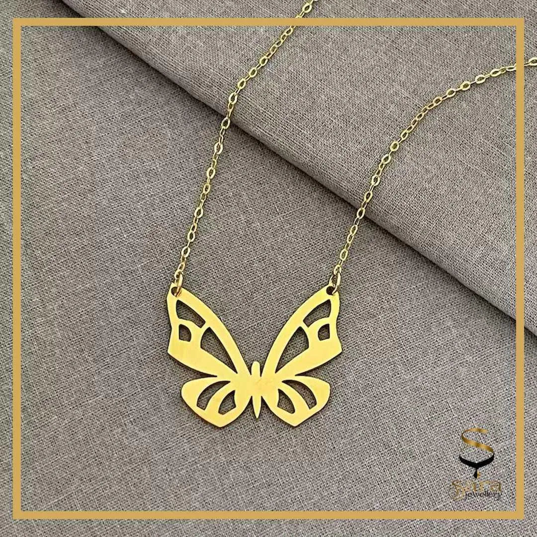 18k Gold Butterfly Necklaces| Sterling Silver Butterfly Necklace