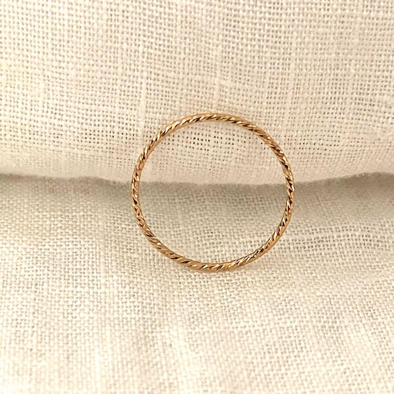 Sparkle Twist | Gold Filled Stacking Ring - sjewellery|sara jewellery shop toronto