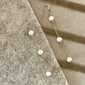 14K Gold Filled Tarnish Resistant, Pearl Drop Earrings, 3 Pearls Drop Earrings - sjewellery|sara jewellery shop toronto