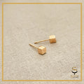 14K Gold Filled Tarnish Resistant Square Stud Earrings| Dainty Gold and Rose Gold Solid Earrings | Simple Stud Earrings For Everyday Wear - sjewellery|sara jewellery shop toronto