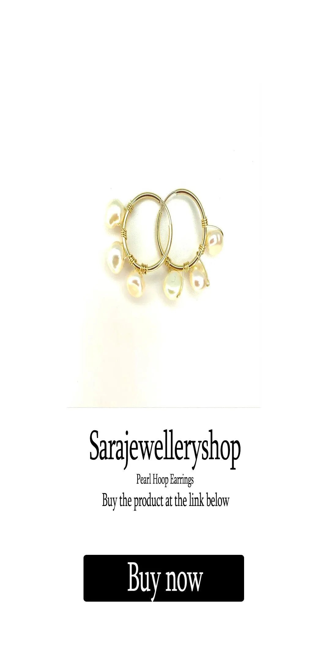 14k Gold Filled Hoop Earrings With 3 Pearl| For Everyday Wear - sjewellery|sara jewellery shop toronto