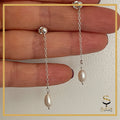 925 Sterling Silver Freshwater Pearl| Drop Earrings Dangling Long Chain Earrings|  Dangle Stud Earrings Jewelry Gifts for Women Girls Birthday sjewellery|sara jewellery shop toronto
