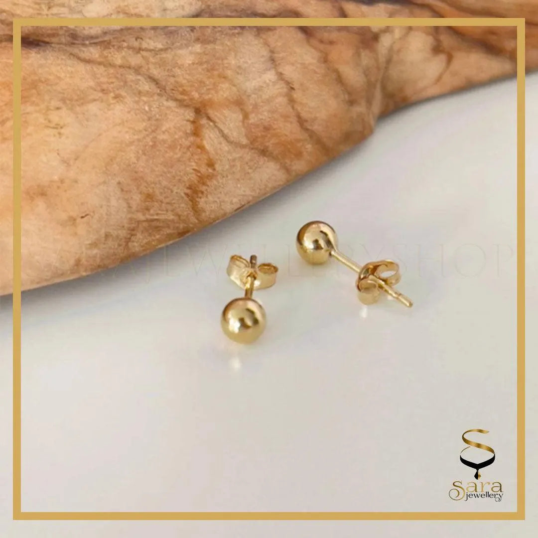 Ball Stud Earrings are crafted from 14k Gold Filled, Simple Gold Ball Stud Earrings, 14K Gold Filled Anti Tarnish - sjewellery|sara jewellery shop toronto