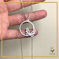 Butterfly hoops pendant| Sterling silver butterfly hoops pendant with  box chain sjewellery|sara jewellery shop toronto