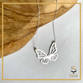 Butterfly pendant| Butterfly necklace| 925 sterling silver butterfly necklace| Silver butterfly with chain sjewellery|sara jewellery shop toronto