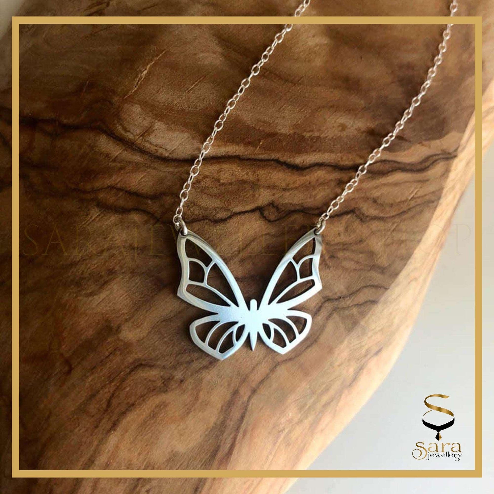 Butterfly pendant| Butterfly necklace| 925 sterling silver butterfly necklace| Silver butterfly with chain sjewellery|sara jewellery shop toronto