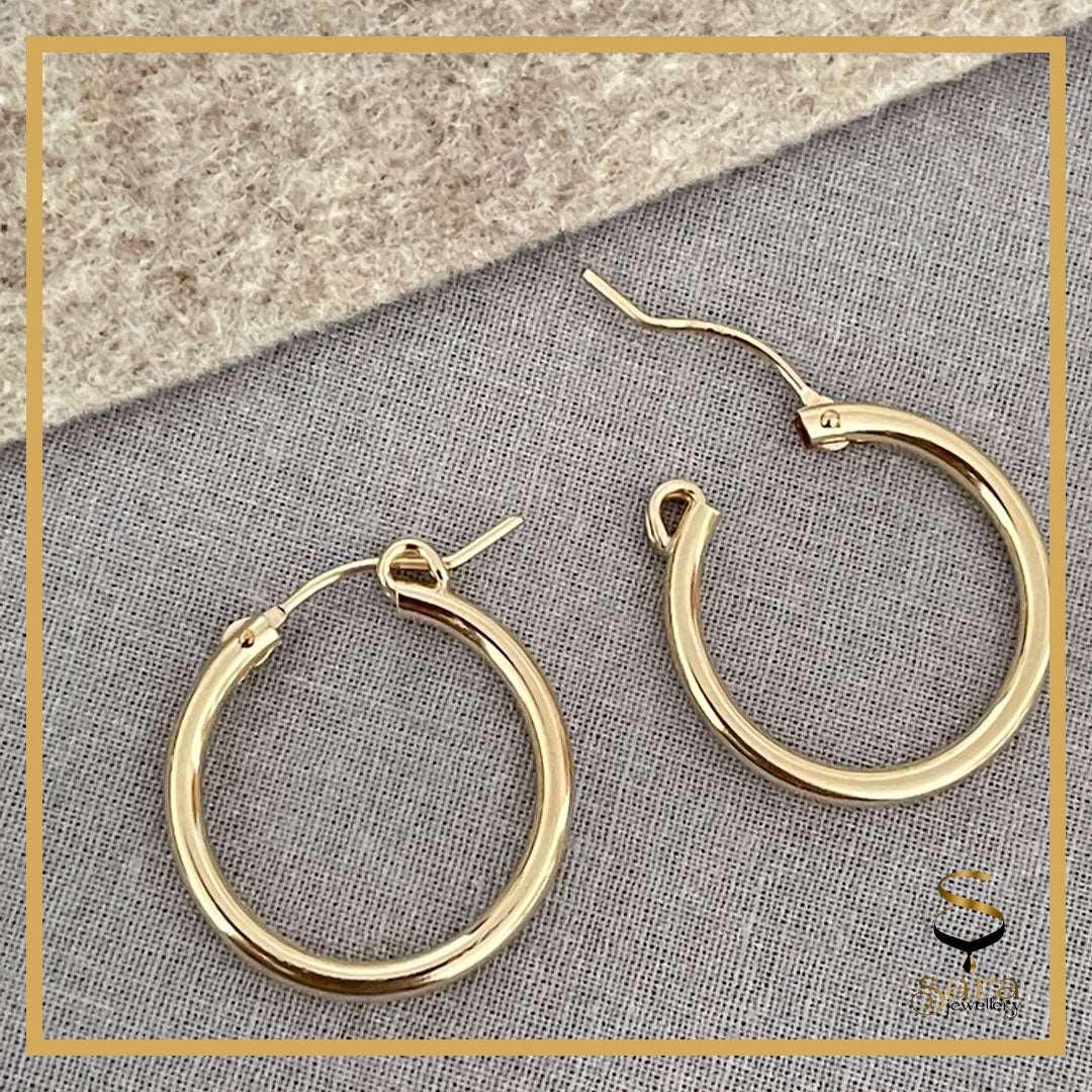 Classic Thin  Hoop Earrings| 14k Gold Filled Tarnish Resistant Hoop Earrings sjewellery|sara jewellery shop toronto