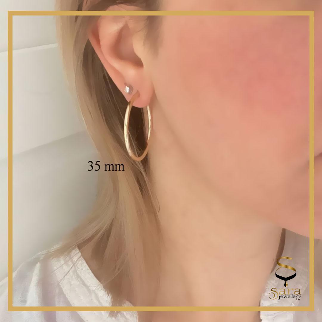 Classic Thin  Hoop Earrings| 14k Gold Filled Tarnish Resistant Hoop Earrings sjewellery|sara jewellery shop toronto