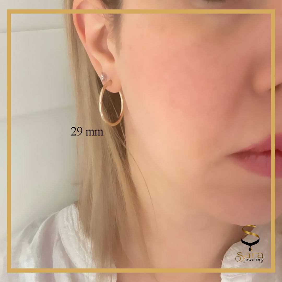 Classic Thin  Hoop Earrings| 14k Gold Filled Tarnish Resistant Hoop Earrings sjewellery|sara jewellery shop toronto