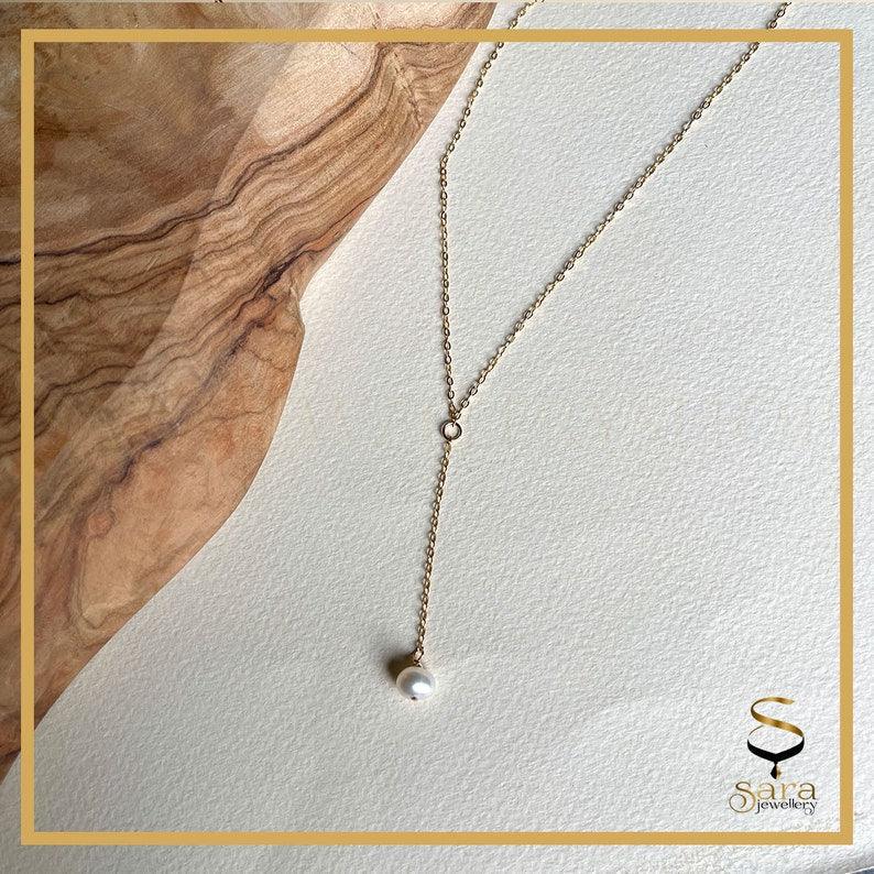 Dainty Freshwater Pearl Necklace|14k Gold Filled Necklace| Pearl Charm Necklace - sjewellery|sara jewellery shop toronto