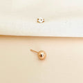 Dainty Gold And Rose Gold Ball Stud Earrings, Sterling Silver Sphere Stud Earrings, Classic Earrings For Men And Women sjewellery|sara jewellery shop toronto
