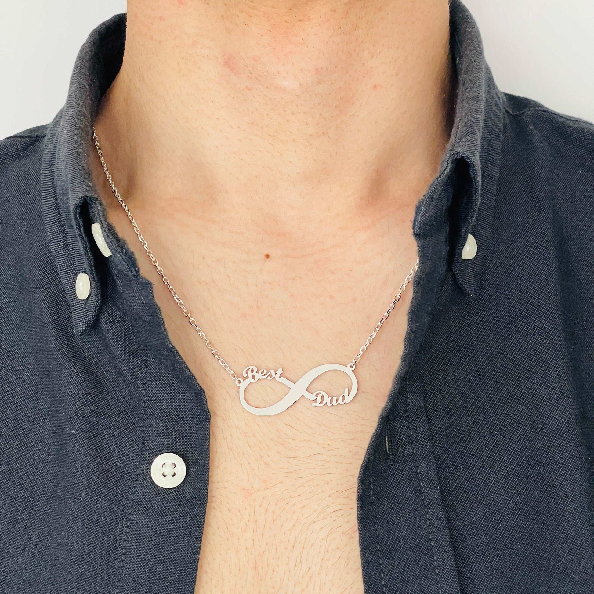 Dainty Personalized Sterling Silver Infinity Name Necklace, Men Infinity Pendant, 925 Silver Handmade Infinity Family Love Necklace sjewellery|sara jewellery shop toronto
