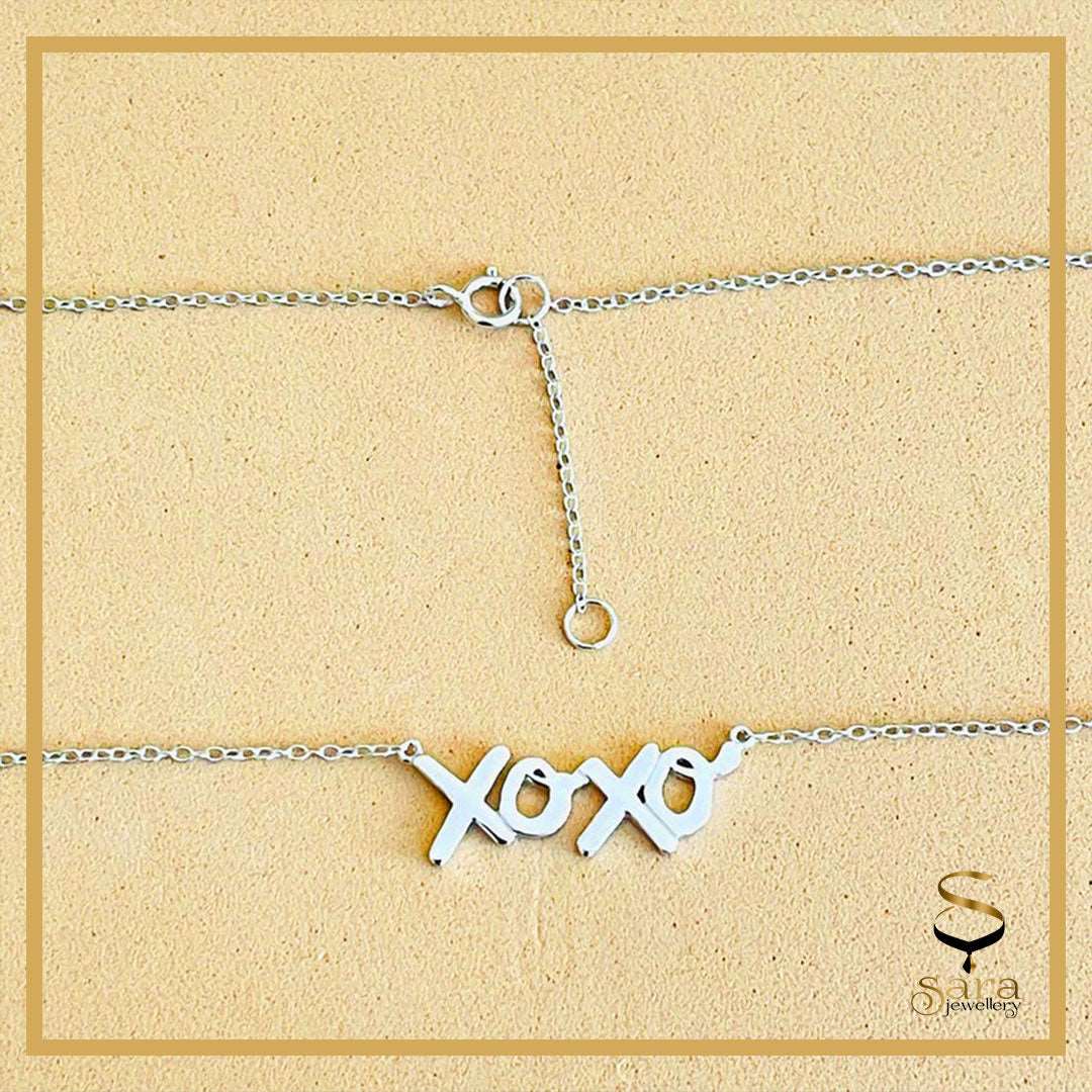 Dainty Sterling Silver XO Necklace| Gifts For Loved Ones| Sterling Silver XO Pendant Necklace sjewellery|sara jewellery shop toronto
