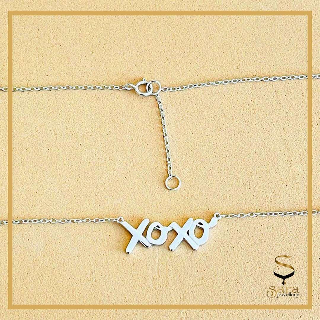 Dainty Sterling Silver XO Necklace| Gifts For Loved Ones| Sterling Silver XO Pendant Necklace sjewellery|sara jewellery shop toronto