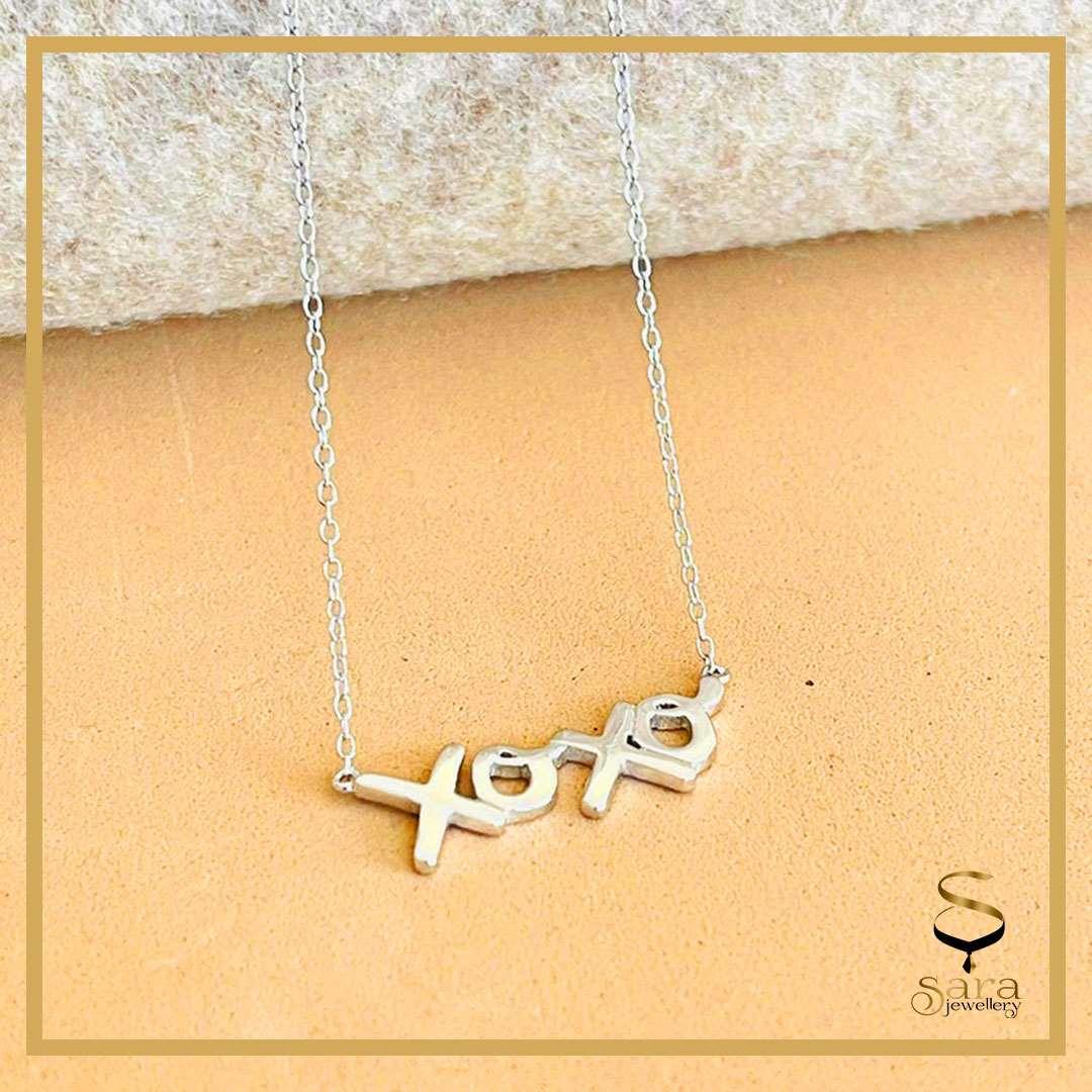 Dainty Sterling Silver XO Necklace| Gifts For Loved Ones| Sterling Silver XO Pendant Necklace sjewellery|sara jewellery shop toronto