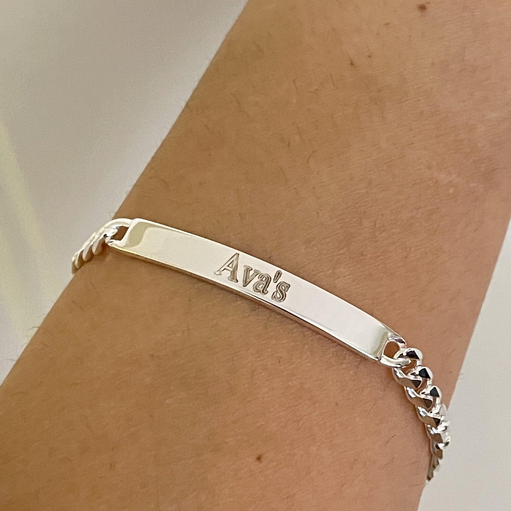 Engraved Name Plate Bracelet Bracelet For Men – sjewellery|sara