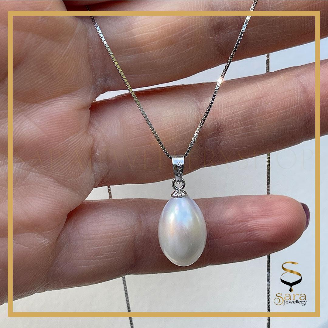 Freshwater pearl with sterling silver chain|  925 Sterling Silver| Minimal| Dainty Necklace| Layering Necklace| Pearl Necklace sjewellery|sara jewellery shop toronto