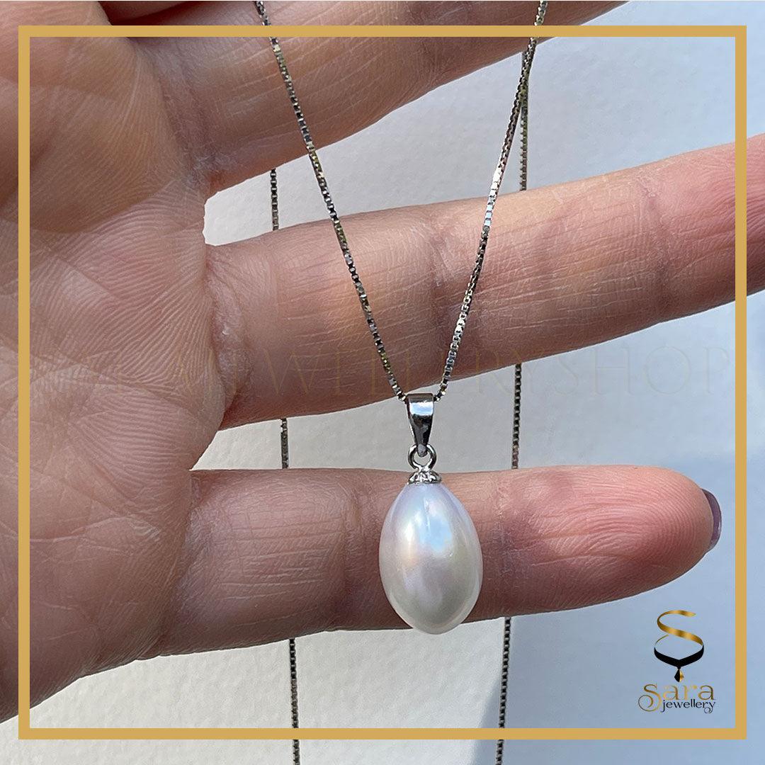 Freshwater pearl with sterling silver chain|  925 Sterling Silver| Minimal| Dainty Necklace| Layering Necklace| Pearl Necklace sjewellery|sara jewellery shop toronto