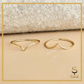Gold Filled Ring, V Ring, Bnad Ring. 14k Gold Filled Tarnish Resistance Ring sjewellery|sara jewellery shop toronto