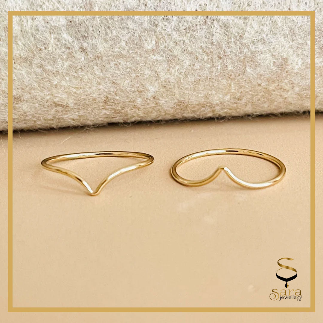 Gold Filled Ring, V Ring, Bnad Ring. 14k Gold Filled Tarnish Resistance Ring sjewellery|sara jewellery shop toronto