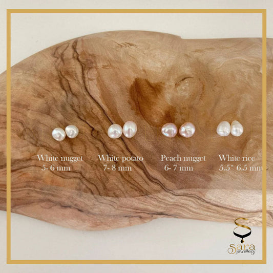 Gold earrings with freshwater pearls Pearl Hoop Earrings sjewellery|sara jewellery shop toronto