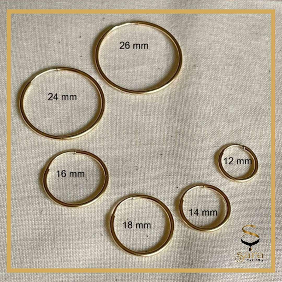 Gold earrings with freshwater pearls Pearl Hoop Earrings - Sara jewellery shop
