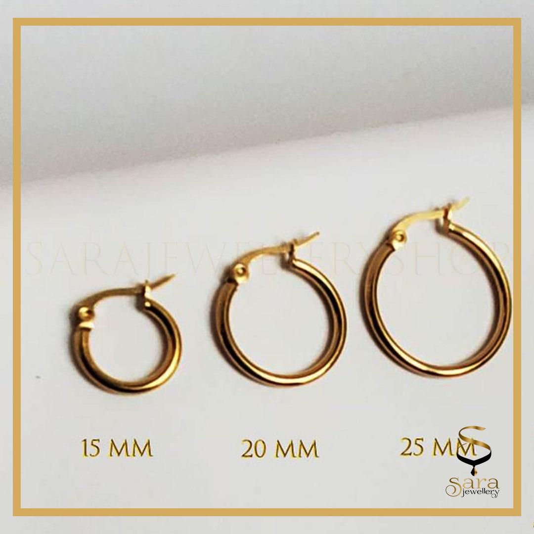 Hoop Earrings Stainless Steel for Women& Men Earring| Gold plated Stainless Steel hoop Earrings - sjewellery|sara jewellery shop toronto