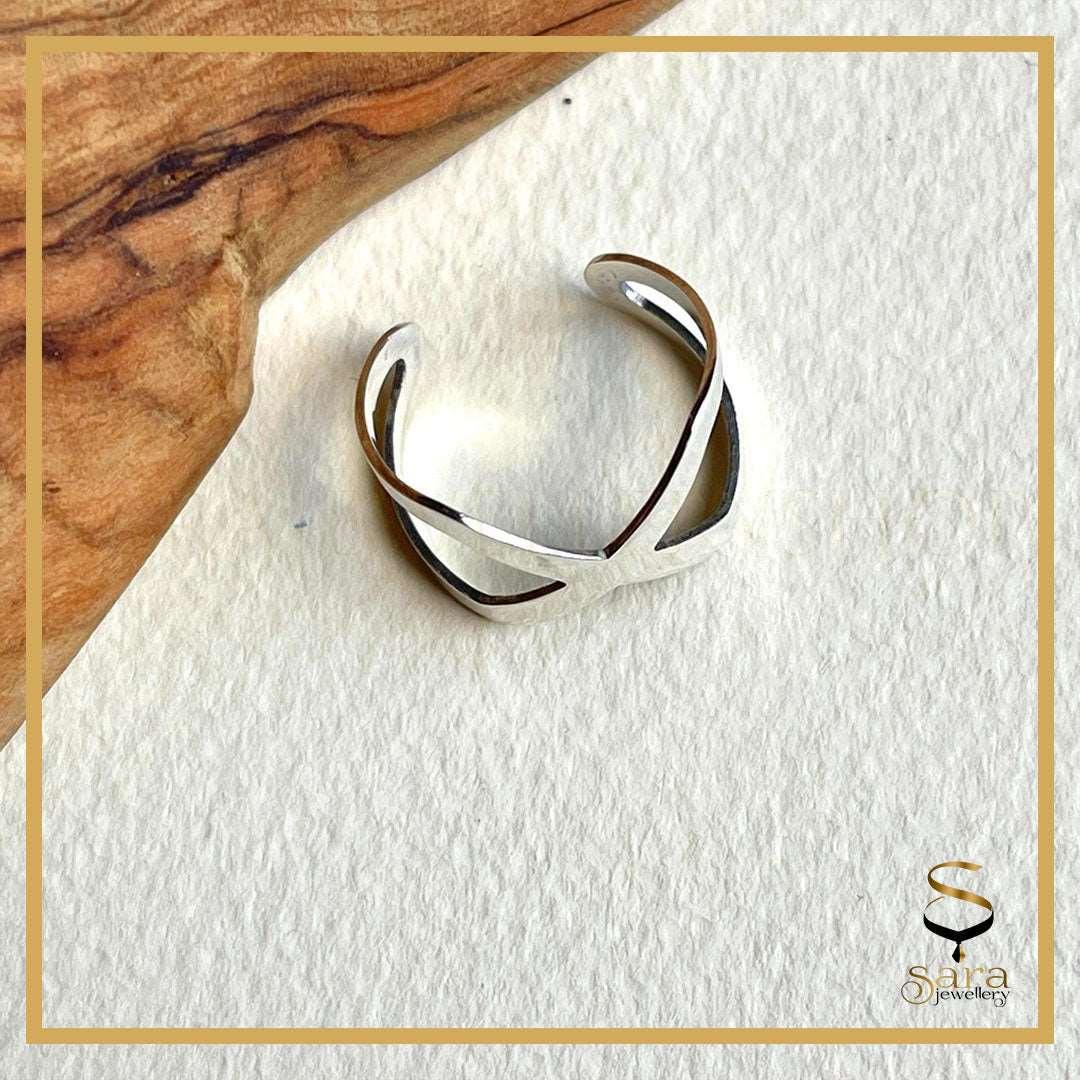Infinity midi ring| Sterling silver midi ring| Sterling silver infinity midi ring - Sara jewellery shop