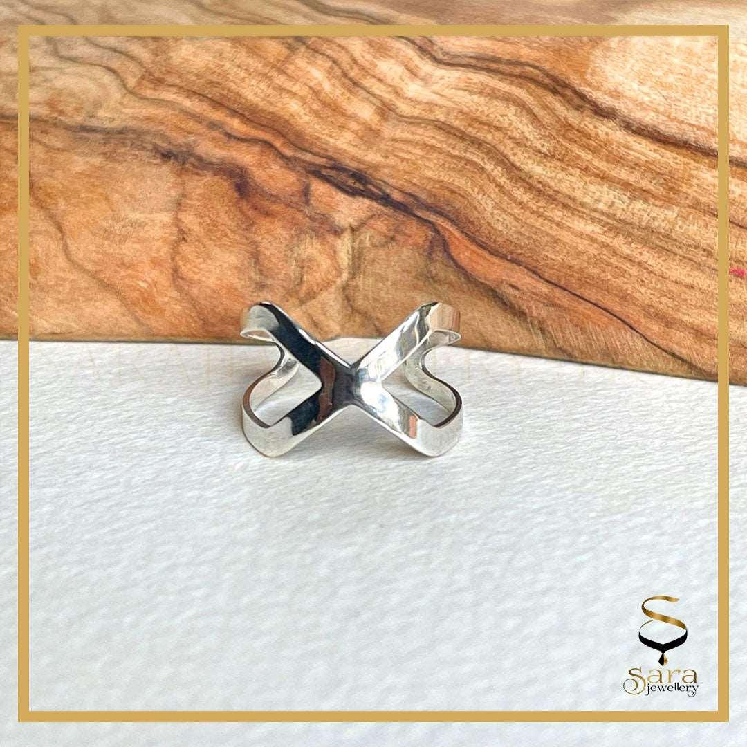 Infinity midi ring| Sterling silver midi ring| Sterling silver infinity midi ring - Sara jewellery shop