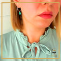 Jade Earrings| Sterling silver hoops with faceted Jade| Drop and dangle earrings| Jade Hoop earring sjewellery|sara jewellery shop toronto