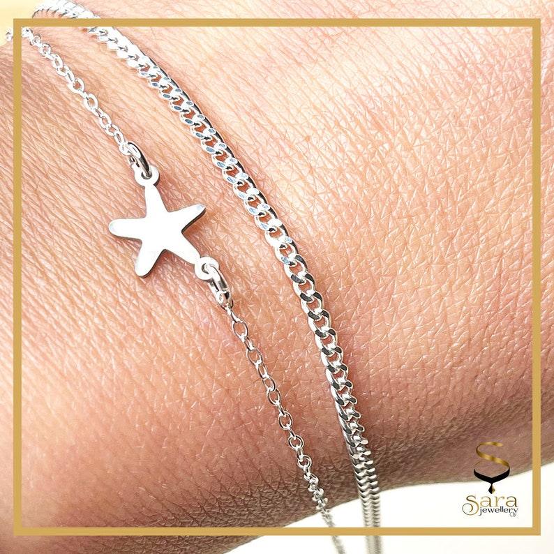 New version Sterling Silver Little Twinkle Star Bracelet| Sterling silver star bracelet| Lovely Bracelet| Adjustable Bracelet| Gift for Her| sjewellery|sara jewellery shop toronto