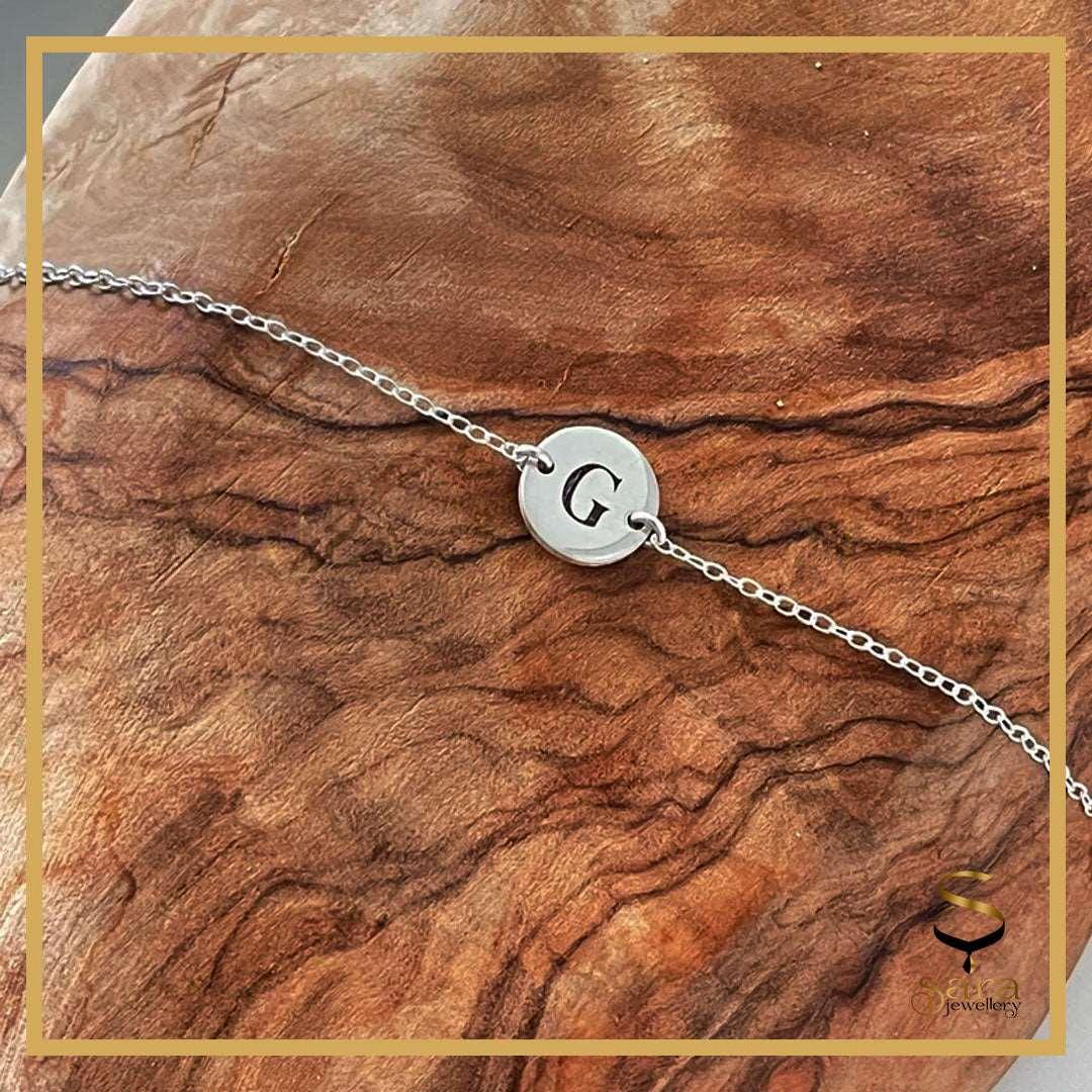 Personalized Gold Silver Heart Initial Ankle Bracelet| Layering Anklet| Gift for Her| Beach Wedding| Bridesmaid Gift - sjewellery|sara jewellery shop toronto