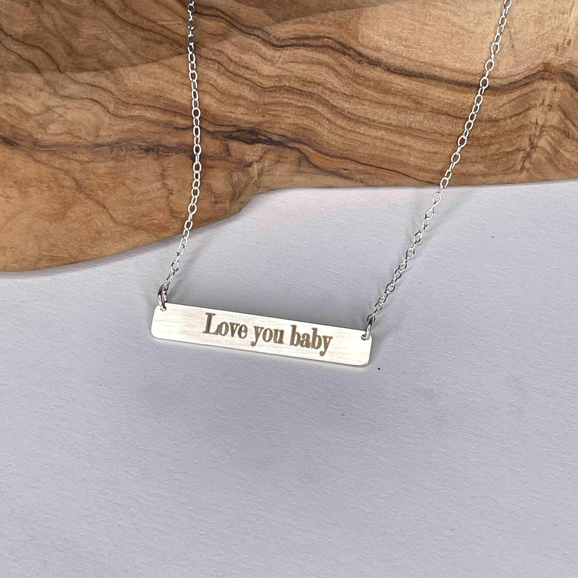 Personalized bar necklace, sterling silver necklace, sterling silver bar necklace, engraved necklace sjewellery|sara jewellery shop toronto