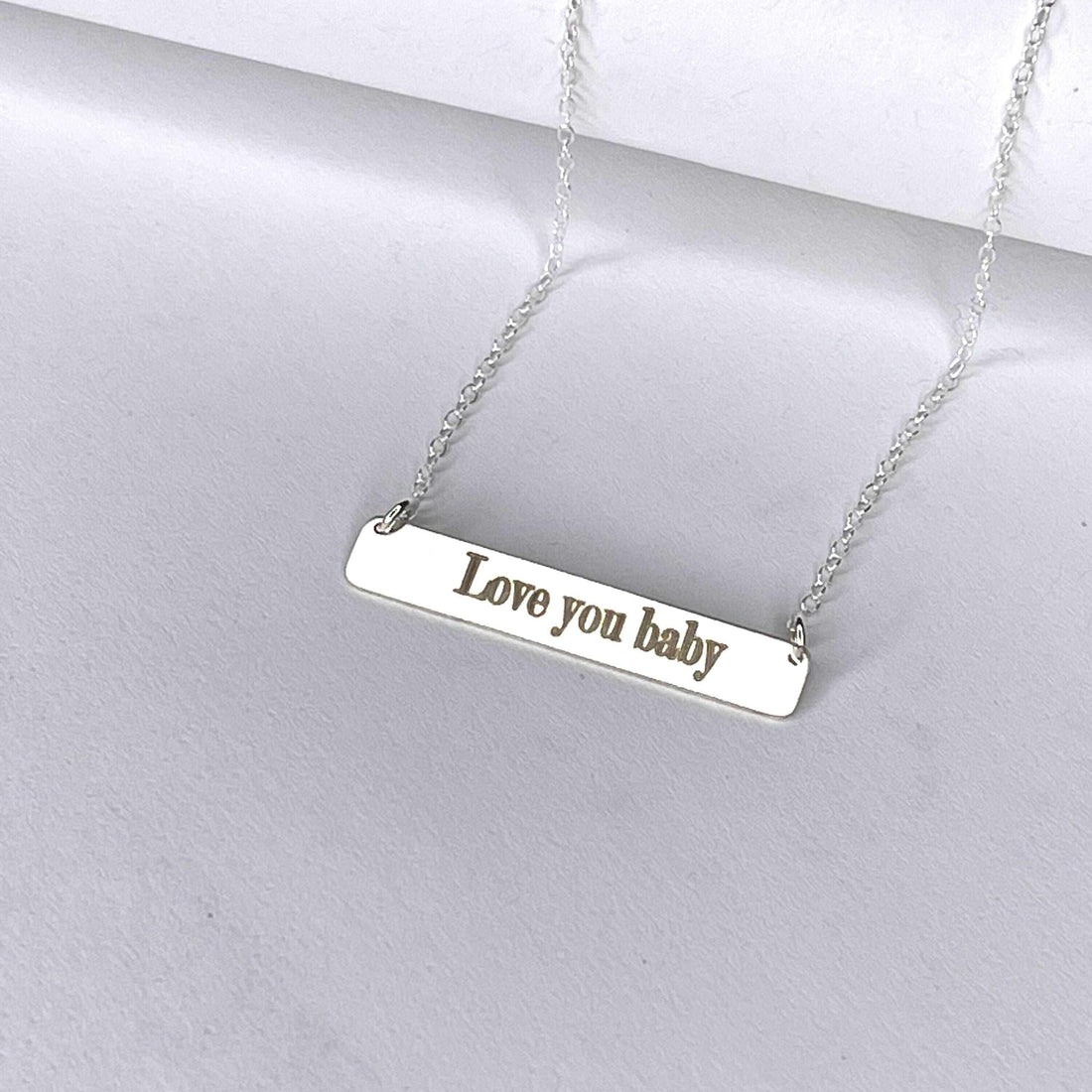 Personalized bar necklace, sterling silver necklace, sterling silver bar necklace, engraved necklace - sjewellery|sara jewellery shop toronto