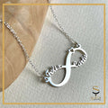 Personalized infinity necklace with name| Custom Made with Any Two Names|  infinity pendant with 925 silver chain. sjewellery|sara jewellery shop toronto