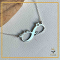 Personalized infinity necklace with name| Custom Made with Any Two Names|  infinity pendant with 925 silver chain. sjewellery|sara jewellery shop toronto