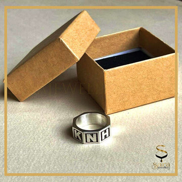 Personalized initial ring| letter Sterling silver ring| Sterling silver letter ring sjewellery|sara jewellery shop toronto