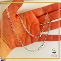 Silver Figaro chain necklace for men or women| stainless steel water safe Figaro chain| everyday men's chain| gift for him| for her sjewellery|sara jewellery shop toronto