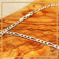 Silver Figaro chain necklace for men or women| stainless steel water safe Figaro chain| everyday men's chain| gift for him| for her sjewellery|sara jewellery shop toronto