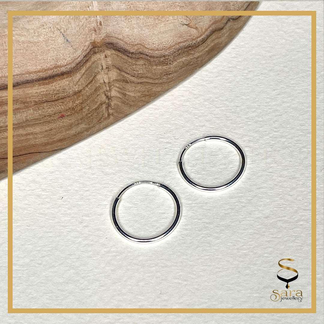 Silver Hoop Earrings Sizes: 15mm, 20mm, 25mm, %100 made of 925 Sterling Silver sjewellery|sara jewellery shop toronto