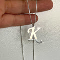Silver Initial Necklace Canada, Sterling Silver Initial Necklace, K Pendant, Letter, K Necklace Letter sjewellery|sara jewellery shop toronto
