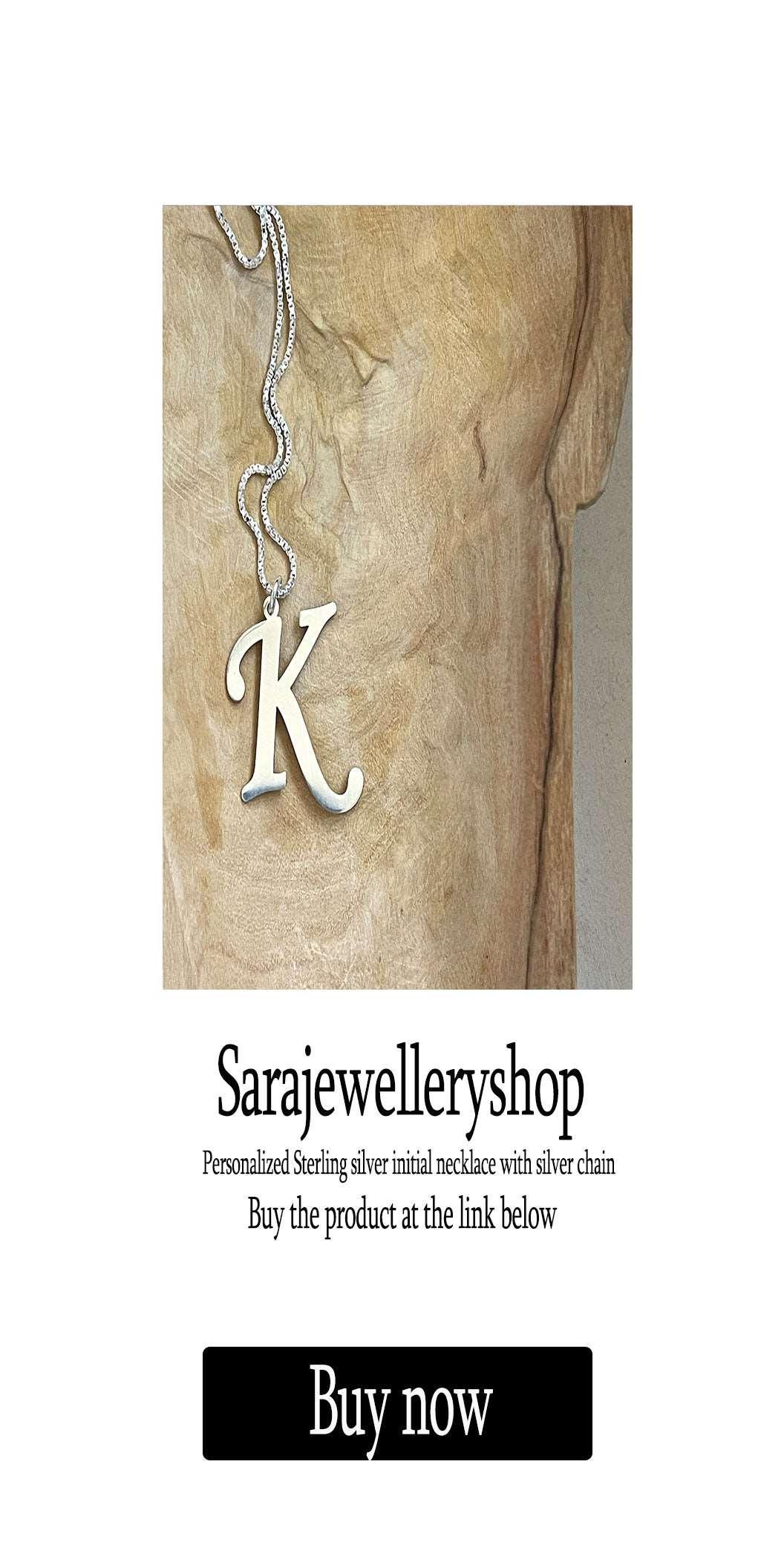 Silver Initial Necklace Canada, Sterling Silver Initial Necklace, K Pendant, Letter, K Necklace Letter - sjewellery|sara jewellery shop toronto