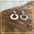 Silver ear jackets Circle Hoop Ball Stud earrings| Circle earrings| earrings Hypoallergenic| Minimalist earrings Dainty geometric earrings sjewellery|sara jewellery shop toronto