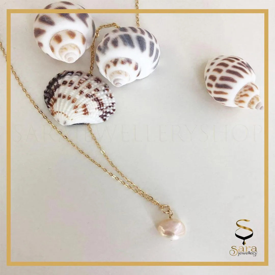 14K Gold Simple Pearl Necklace - Everyday Luxury - sjewellery|sara jewellery shop toronto
