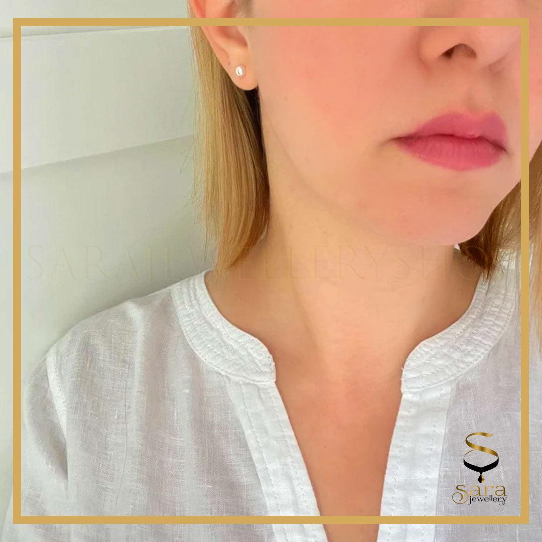 Simple ball stud earrings| Sterling 925 Silver Stud Earrings| Minimalist silver stud post earrings. - sjewellery|sara jewellery shop toronto
