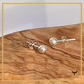 Simple ball stud earrings| Sterling 925 Silver Stud Earrings| Minimalist silver stud post earrings. sjewellery|sara jewellery shop toronto