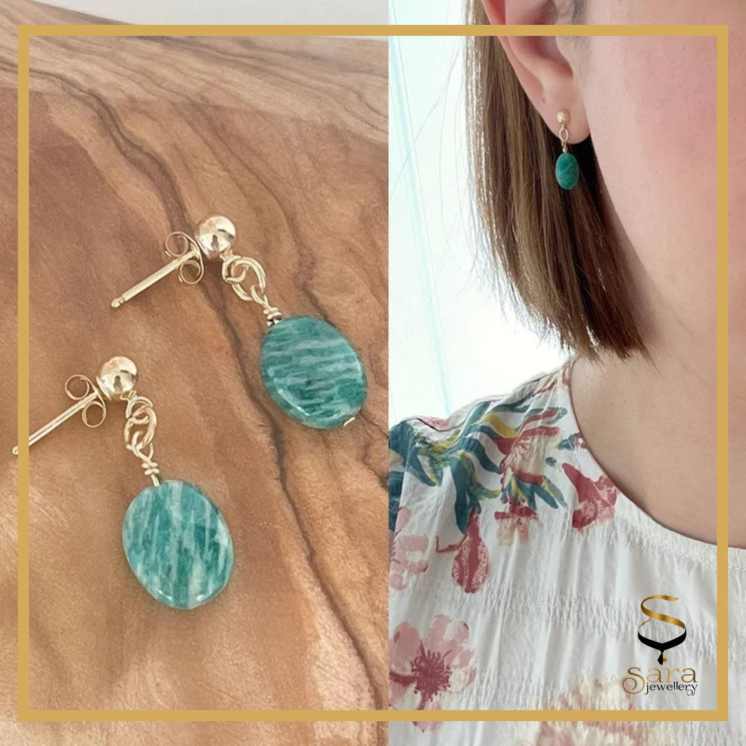 Small Gold Jade Earrings| Natural Green Jade Drop Earrings| Genuine Jade Earrings| Gift for her sjewellery|sara jewellery shop toronto