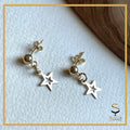 Star Dangle Earrings | Beautiful Star Dangle Earrings, Star Dangle Earrings ball studs14k Gold sjewellery|sara jewellery shop toronto