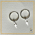 Sterling Silver Lightning Hoop Earrings| Lightning Earrings| Tiny Hoops in Sterling Silver| Minimalist Earrings sjewellery|sara jewellery shop toronto