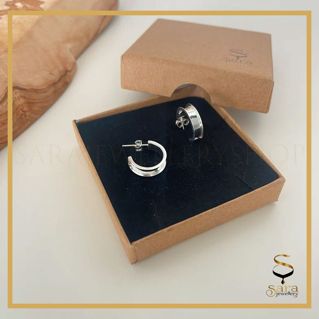 Sterling silver moon hoop studs earrings| Moon Hoop Earrings| Extra Moon Earrings Jewelry sjewellery|sara jewellery shop toronto